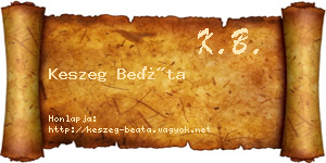Keszeg Beáta névjegykártya